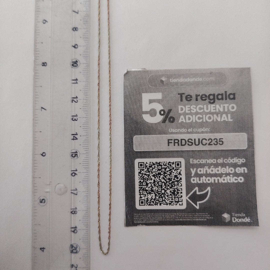 CADENA ORO 10 K 0,80 GRMS (SEMINUEVO)