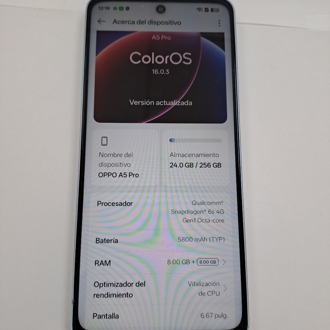 CELULAR OPPO A5 PRO CPH2711 (2025) 256 GB 8 GB RAM (SEMINUEVO)
