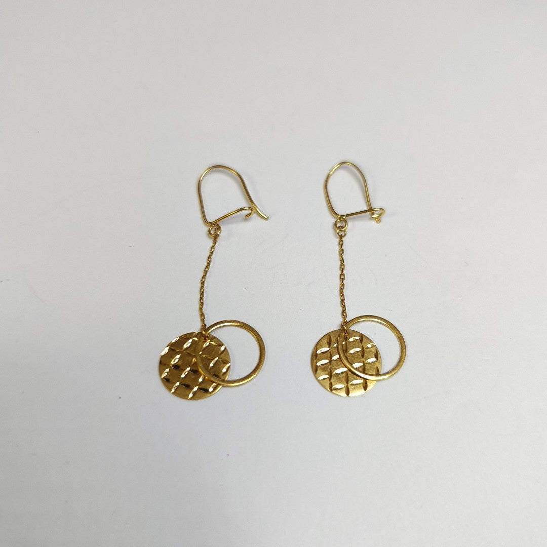 ARETES PAR ORO 14 K 2.3 GRMS (SEMINUEVO)