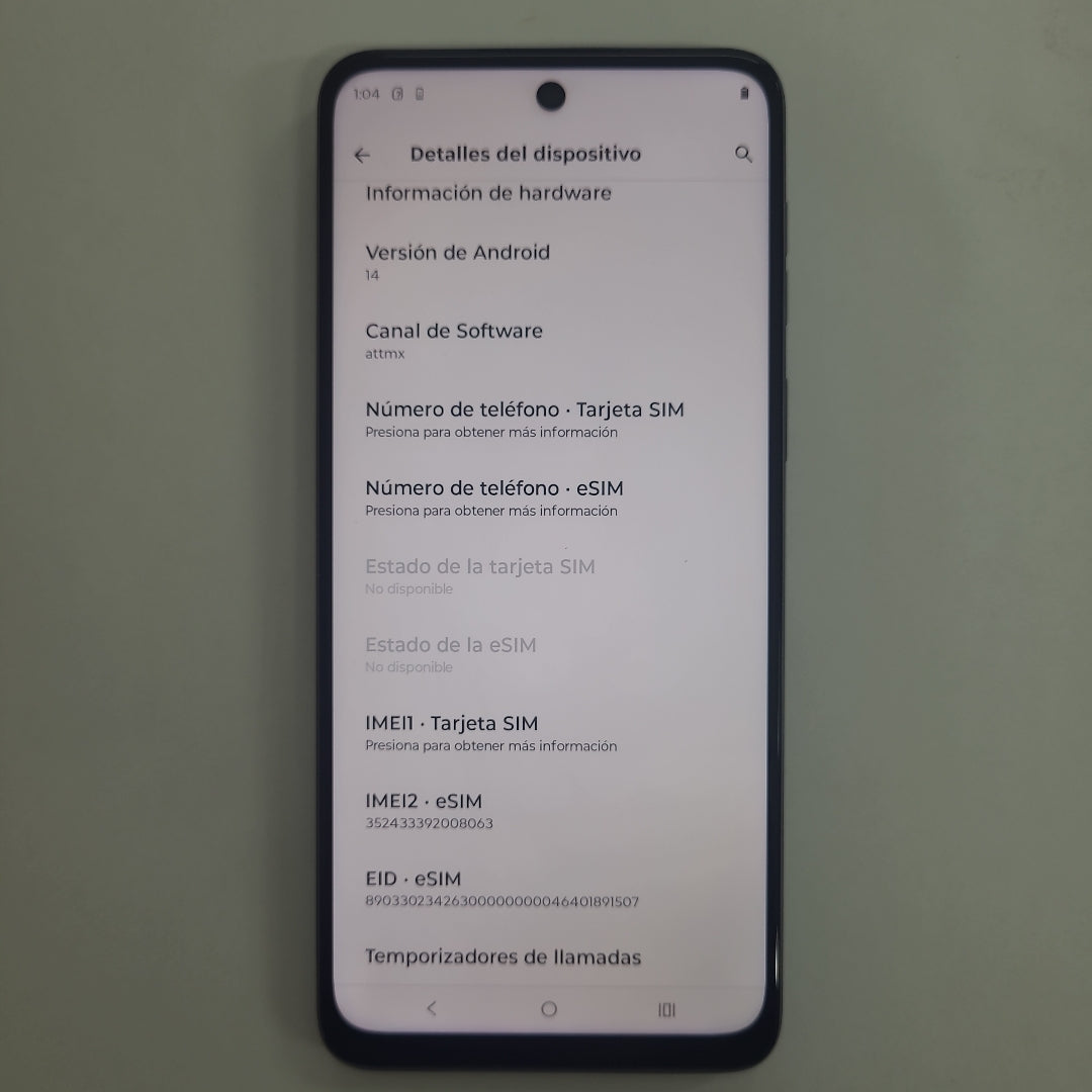 CELULAR MOTOROLA MOTO G55 5G XT2435-1(2024) 256 GB 8 GB RAM (SEMINUEVO)