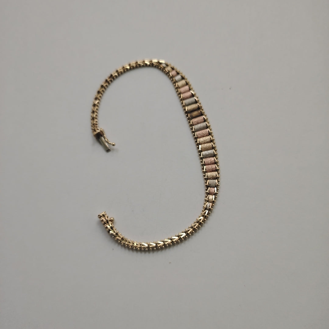 PULSERA ORO, ORO COMBINADO 14 K 8.7 GRMS (SEMINUEVO)