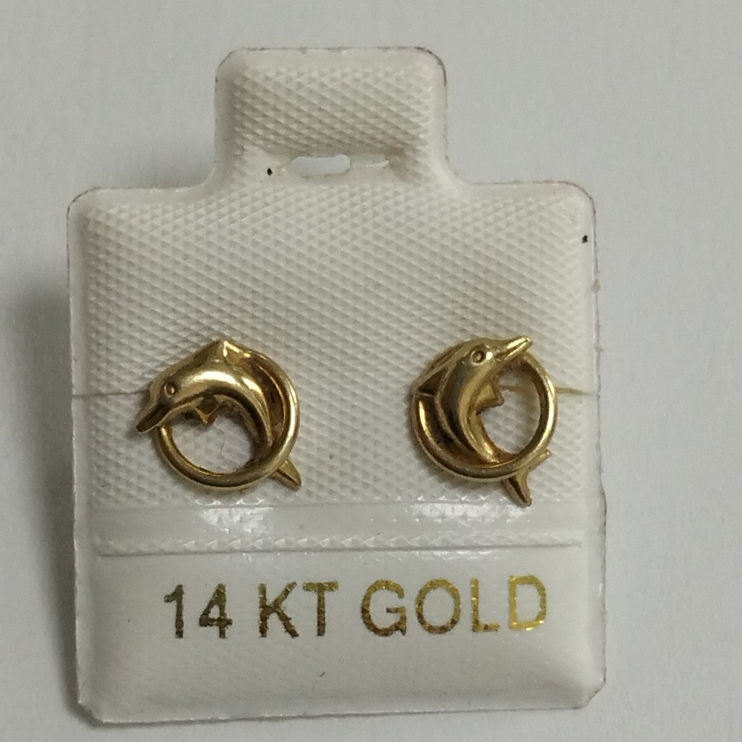 ARETES PAR ORO 14 K 0,80 GRMS (SEMINUEVO)
