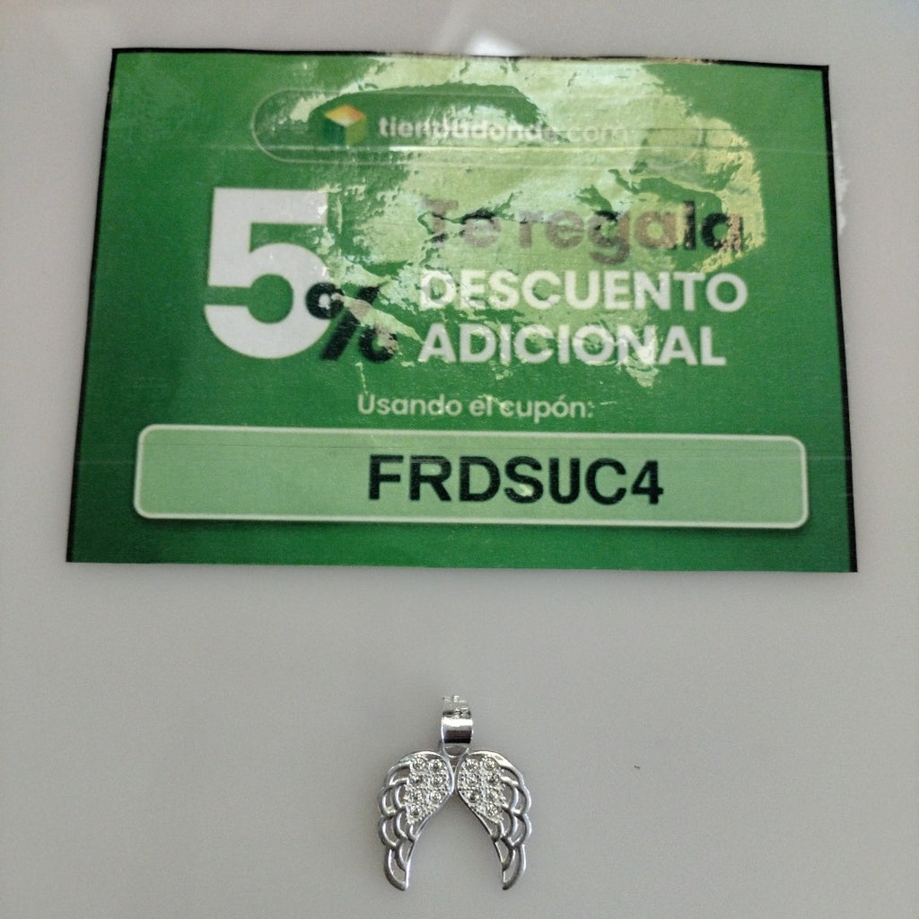 DIJE ALAS C/CIRCONIAS PLATA .925 2.3 GR (NUEVO)