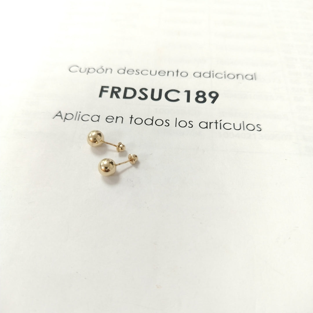 BROQUELES PAR ORO 10 K 0.5 GRMS (SEMINUEVO)
