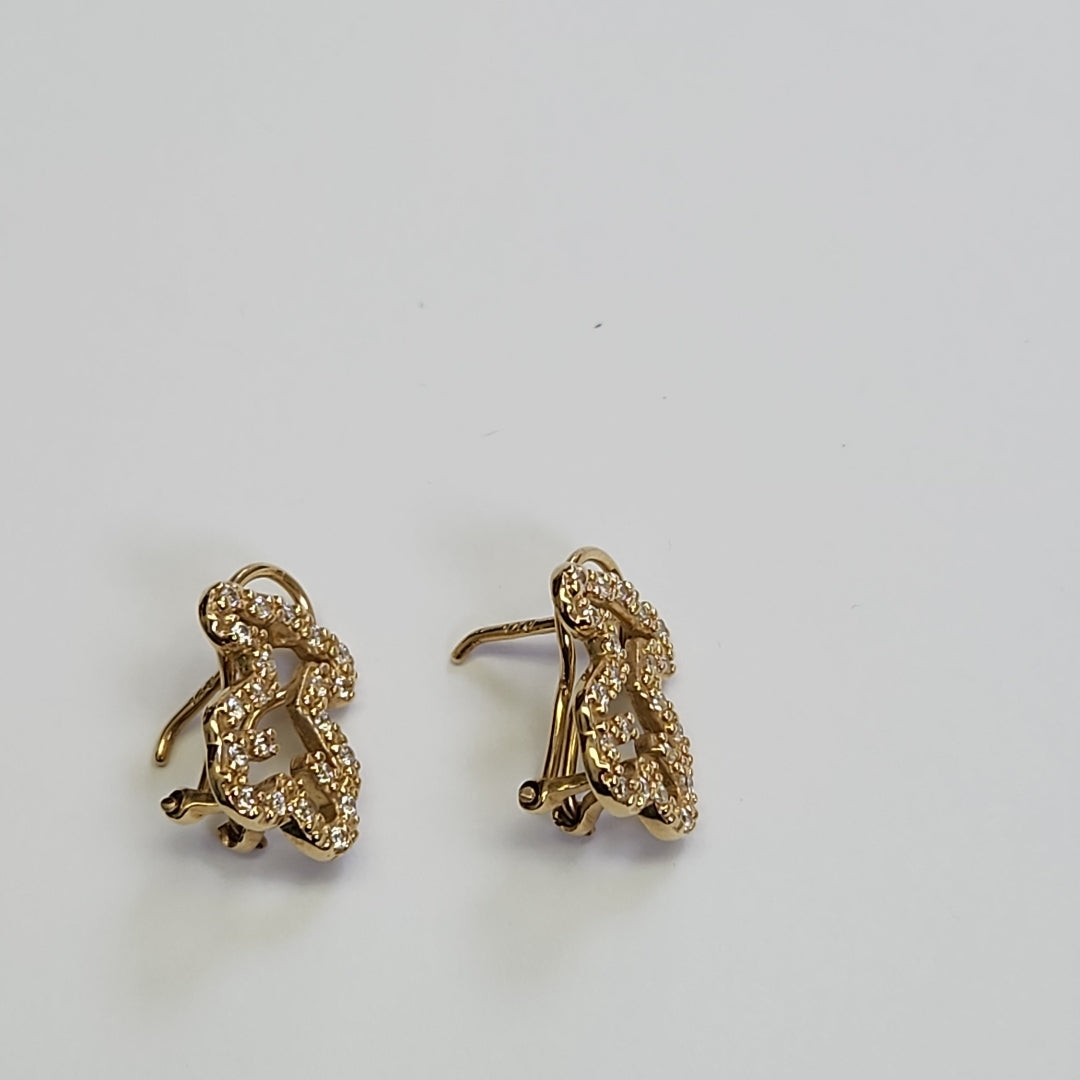 ARETES PAR ORO 14 K 4,20 GRMS (SEMINUEVO)