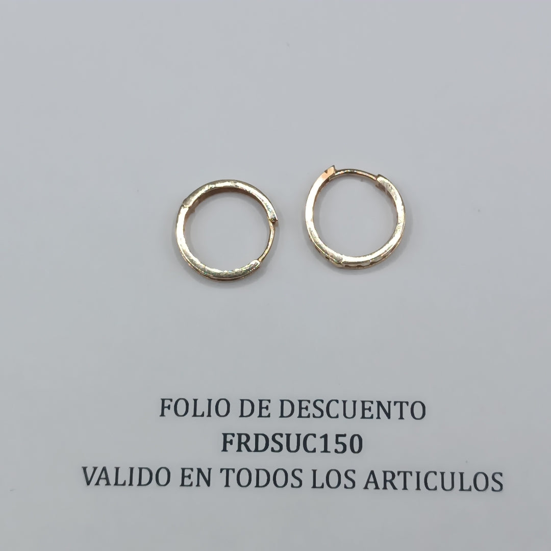 ARETES PAR ORO 14 K 1,60 GRMS (SEMINUEVO)