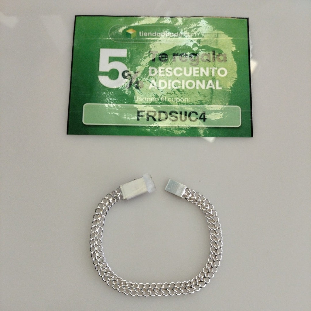 PULSERA TEJIDO CHINO PLATA .925 18 CM 7.9 GR (NUEVO)