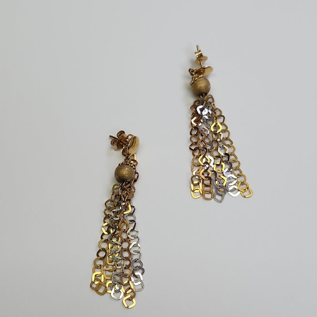 ARETES PAR ORO 14 K 4,20 GRMS (SEMINUEVO)