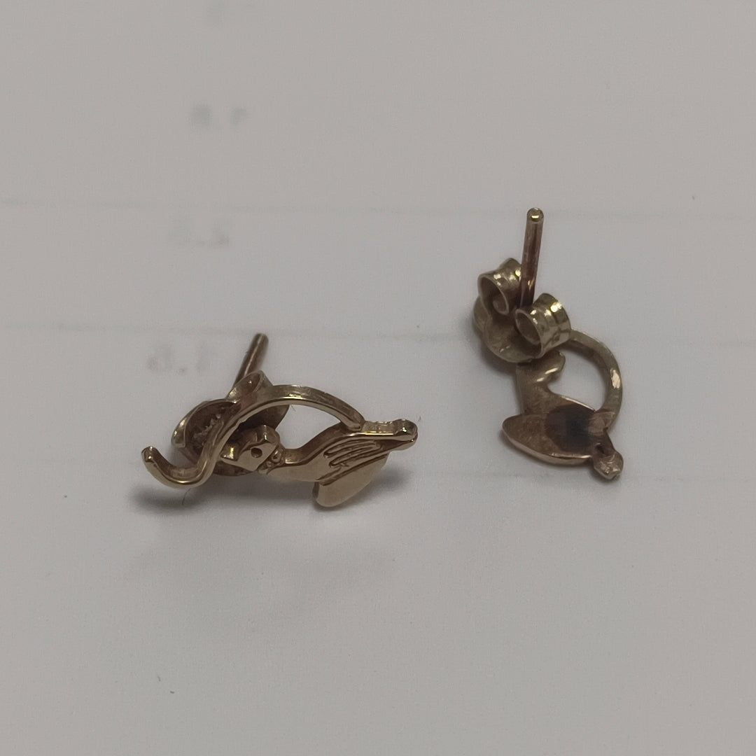 ARETES PAR ORO 14 K 1.2 GRMS (SEMINUEVO)