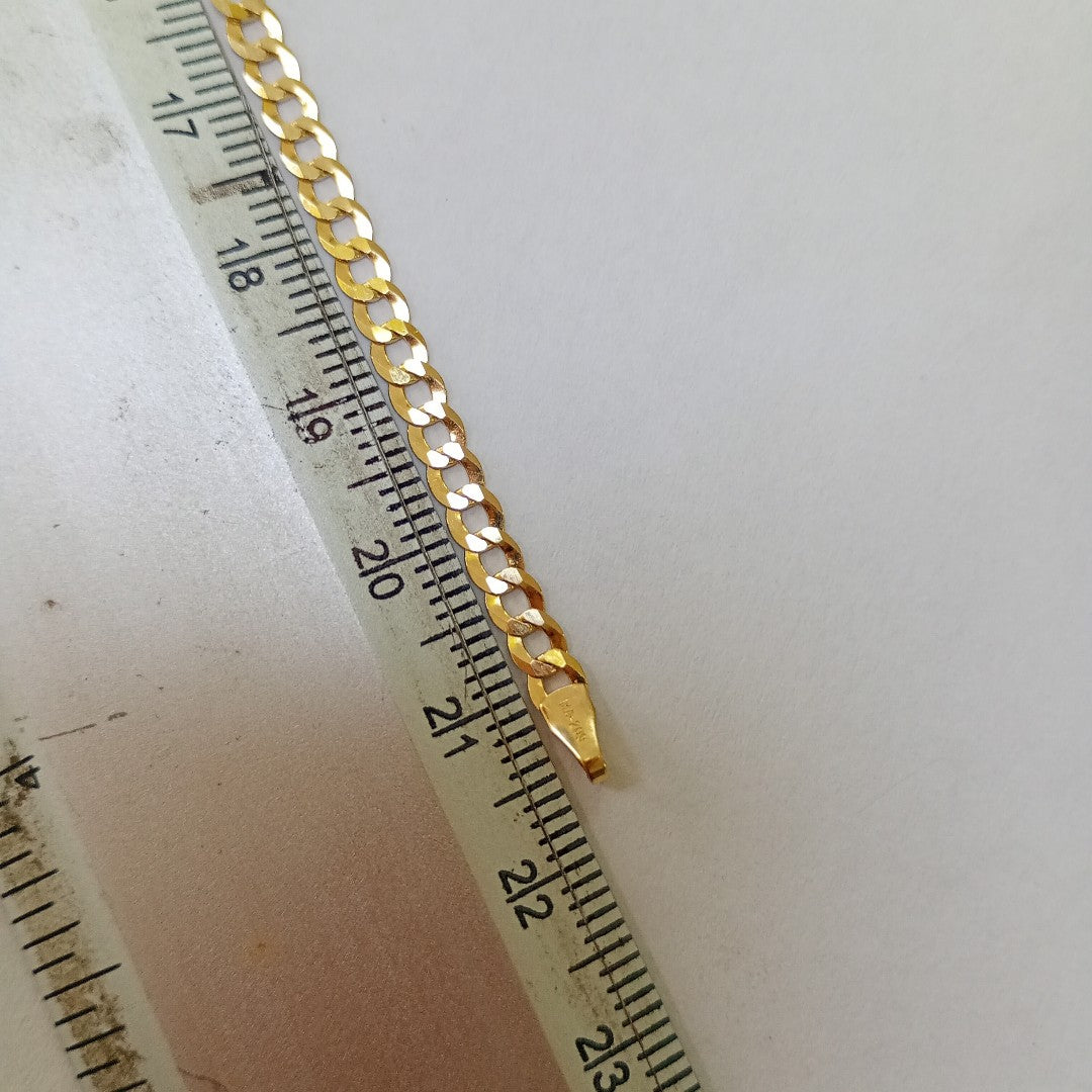PULSERAS CABALLERO BARBADA AMARILLA ORO 14K 2.8 (NUEVO)