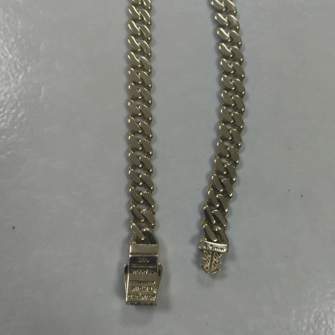 PULSERA CABALLERO MONACO ORO 10K 7.2 (NUEVO)
