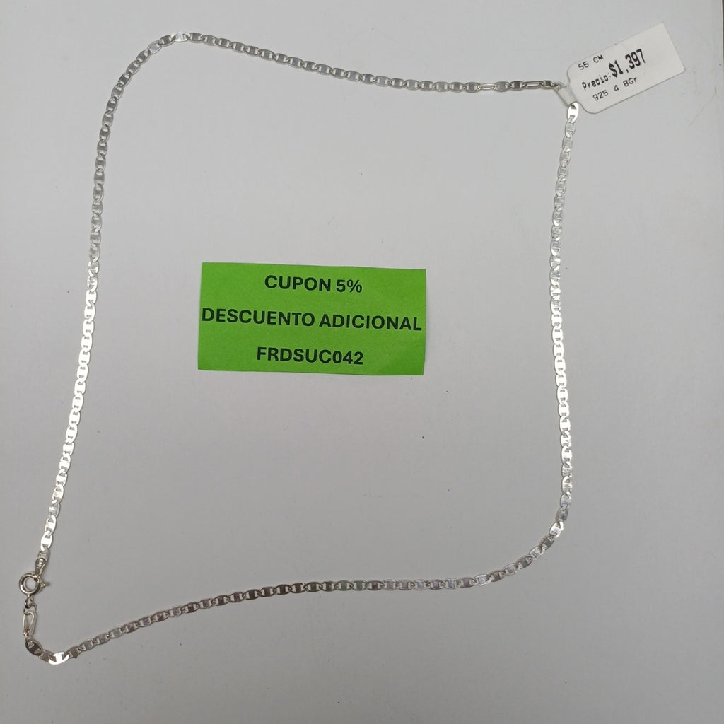 CADENA GUCHI PLATA .925 55 CM 4.82 GR (NUEVO)