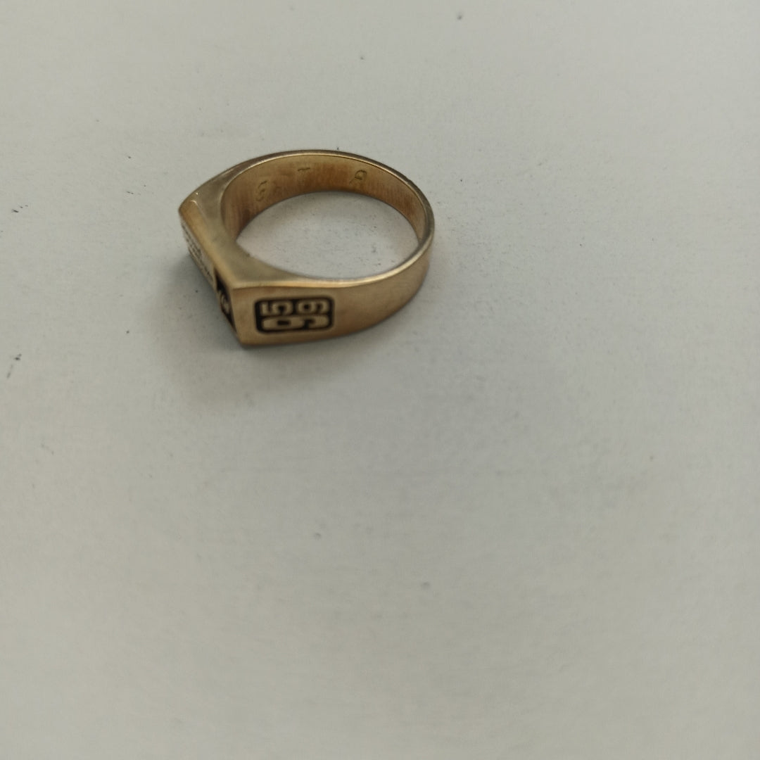 ANILLO DE GRADUACIÓN ORO 14 K 5.5 GRMS (SEMINUEVO)