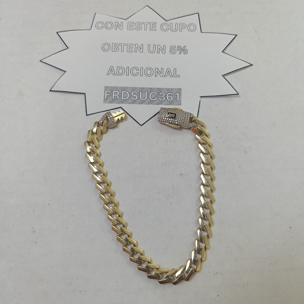 PULSERA CABALLERO MONACO ORO 14K 11.2 (NUEVO)