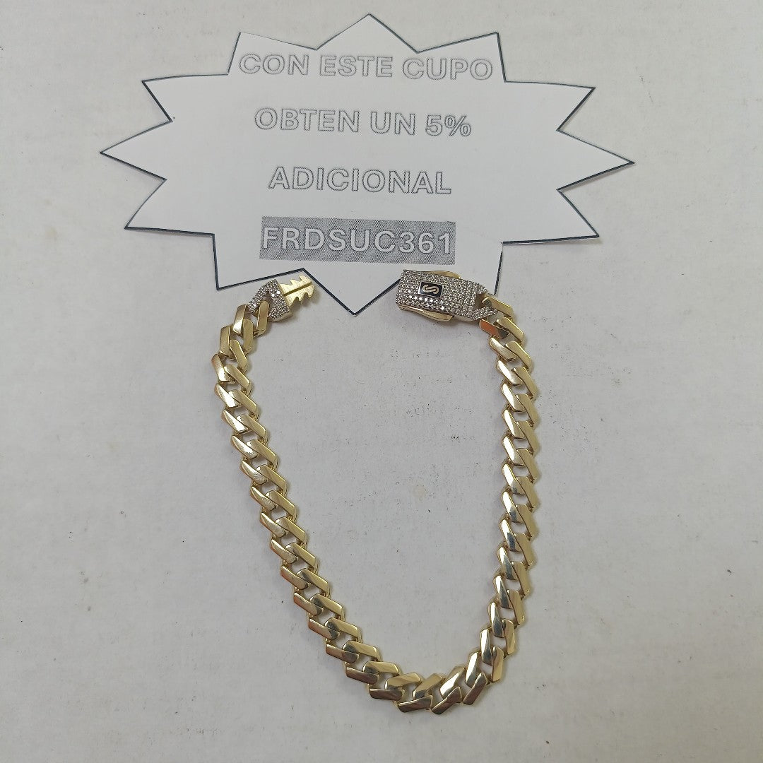 PULSERA CABALLERO MONACO ORO 14K 11.2 (NUEVO)