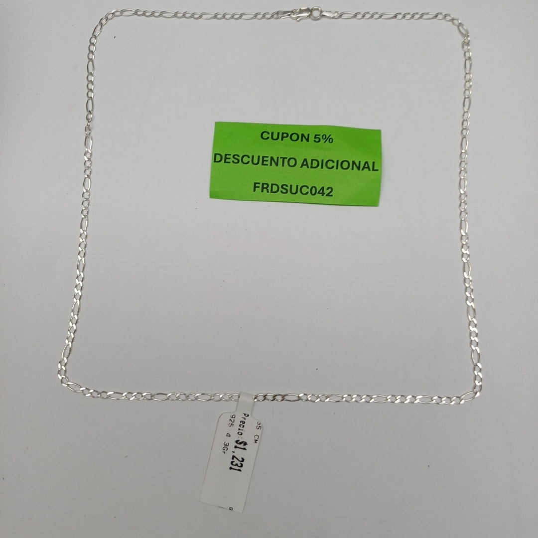CADENA 3X1 PLATA .925 55 CM 4.33 GR (NUEVO)
