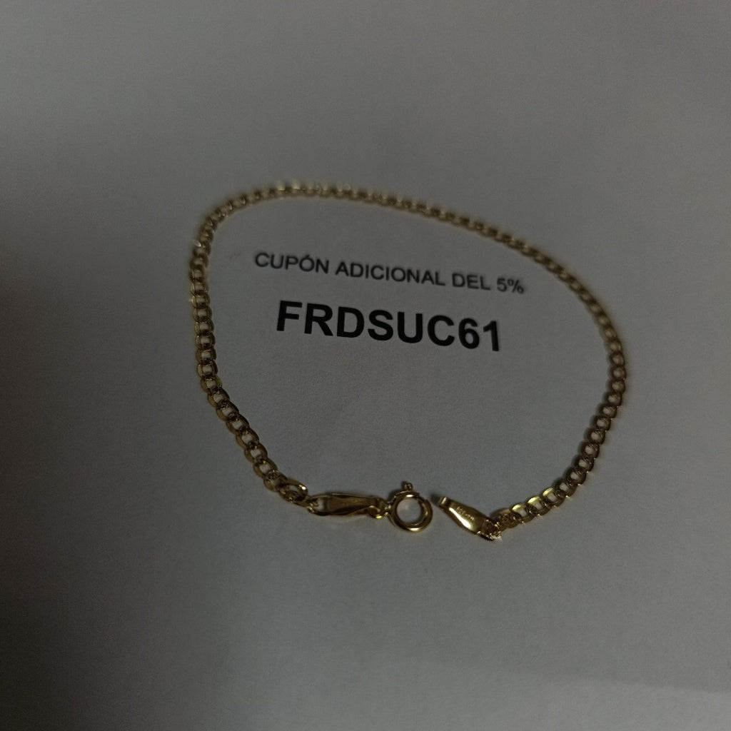 PULSERAS DAMA BARBADA DIAMANTADA ORO 14K 1.5 (NUEVO)
