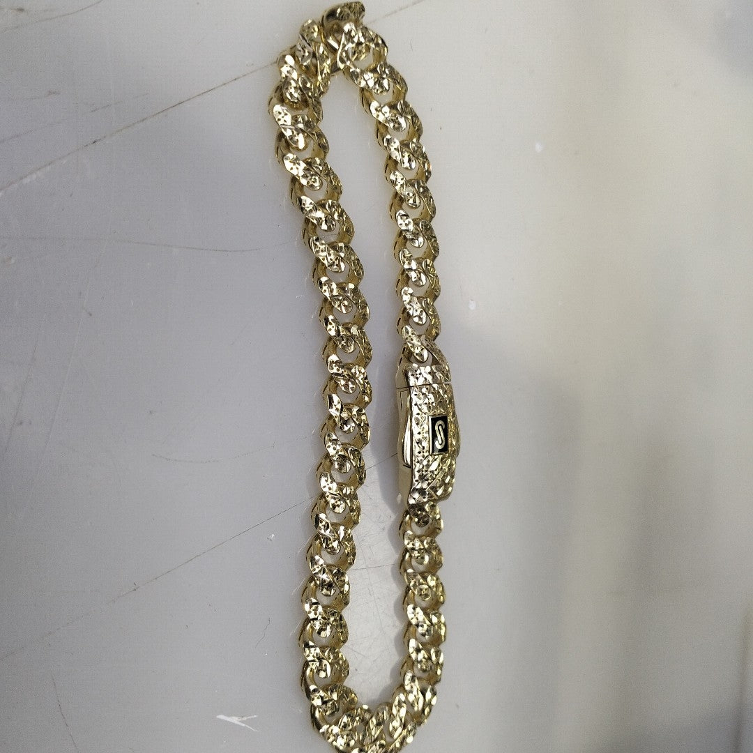 PULSERA MONACO ORO 10K 6.1 (NUEVO)