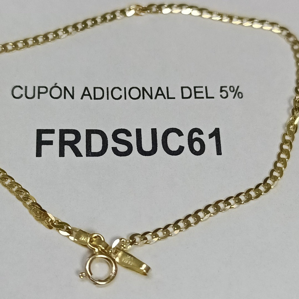 PULSERAS DAMA BARBADA AMARILLA ORO 14K 1.1 (NUEVO)