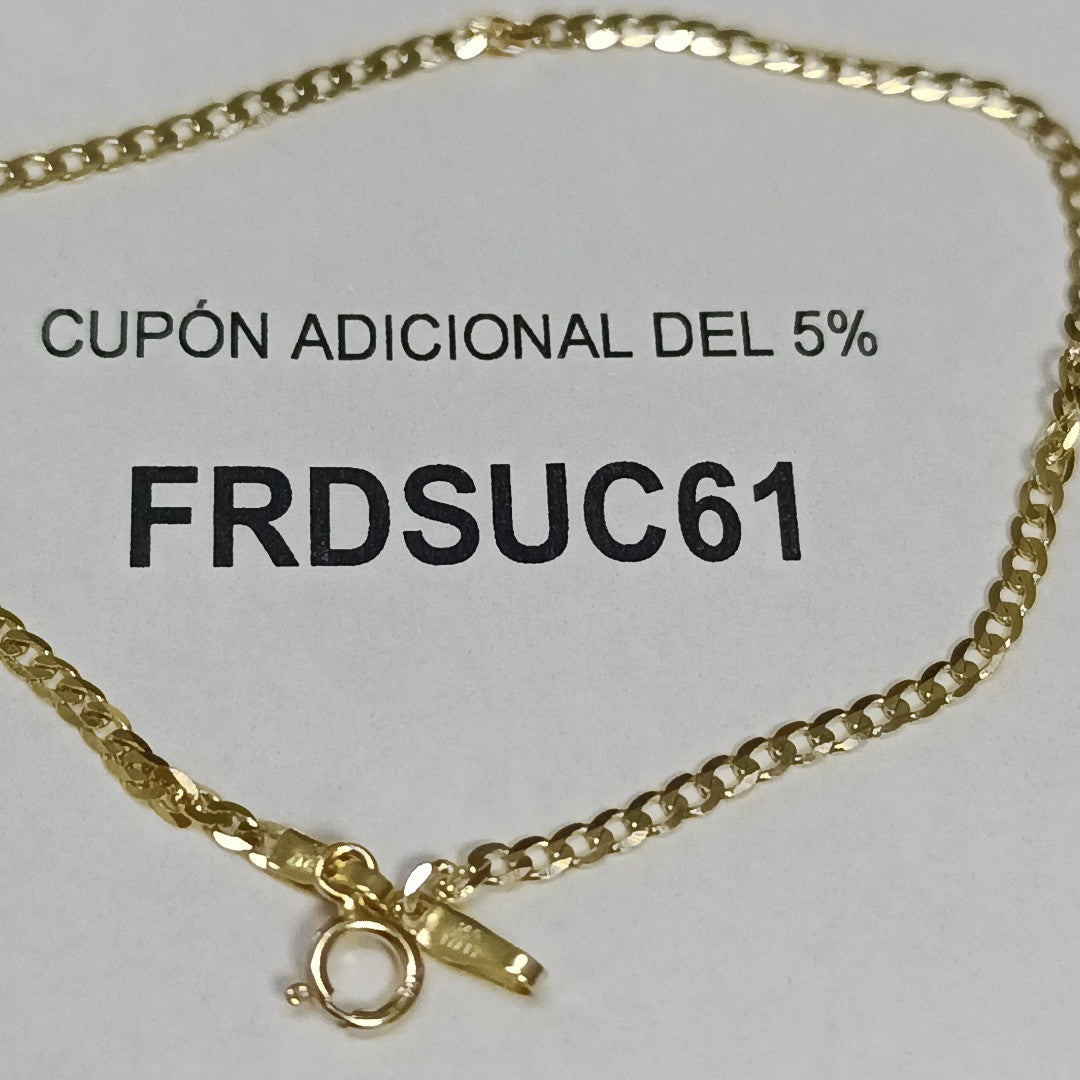 PULSERAS DAMA BARBADA AMARILLA ORO 14K 1.1 (NUEVO)