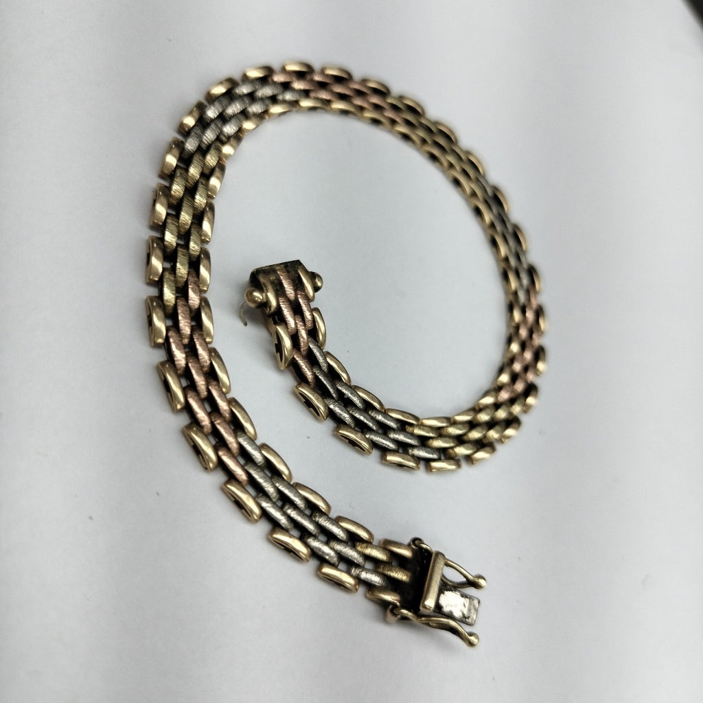 PULSERA ORO COMBINADO 14 K 11,00 GRMS (SEMINUEVO)