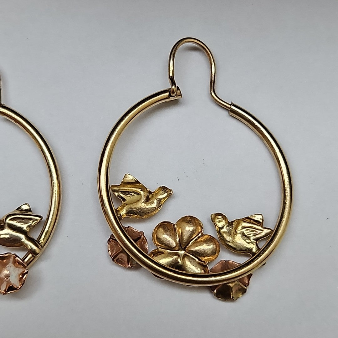 ARRACADAS PAR ORO 14 K 2.9 GRMS (SEMINUEVO)