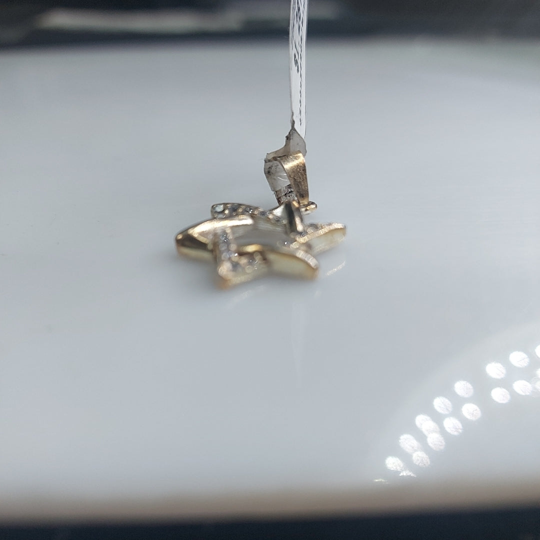 DIJE ESTRELLA DE DAVID C/CIRCONIAS PLATA .925 2.8 GR (NUEVO)