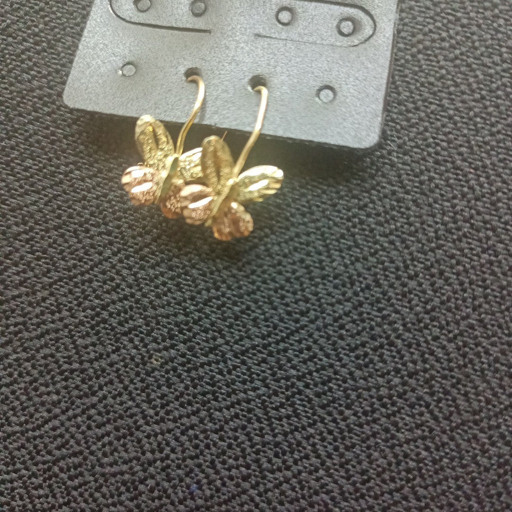ARETES PAR ORO COMBINADO 14 K 1,20 GRMS (SEMINUEVO)