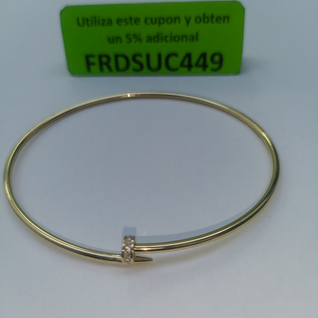 PULSERA CLAVO ORO 10K 2.5 (NUEVO)