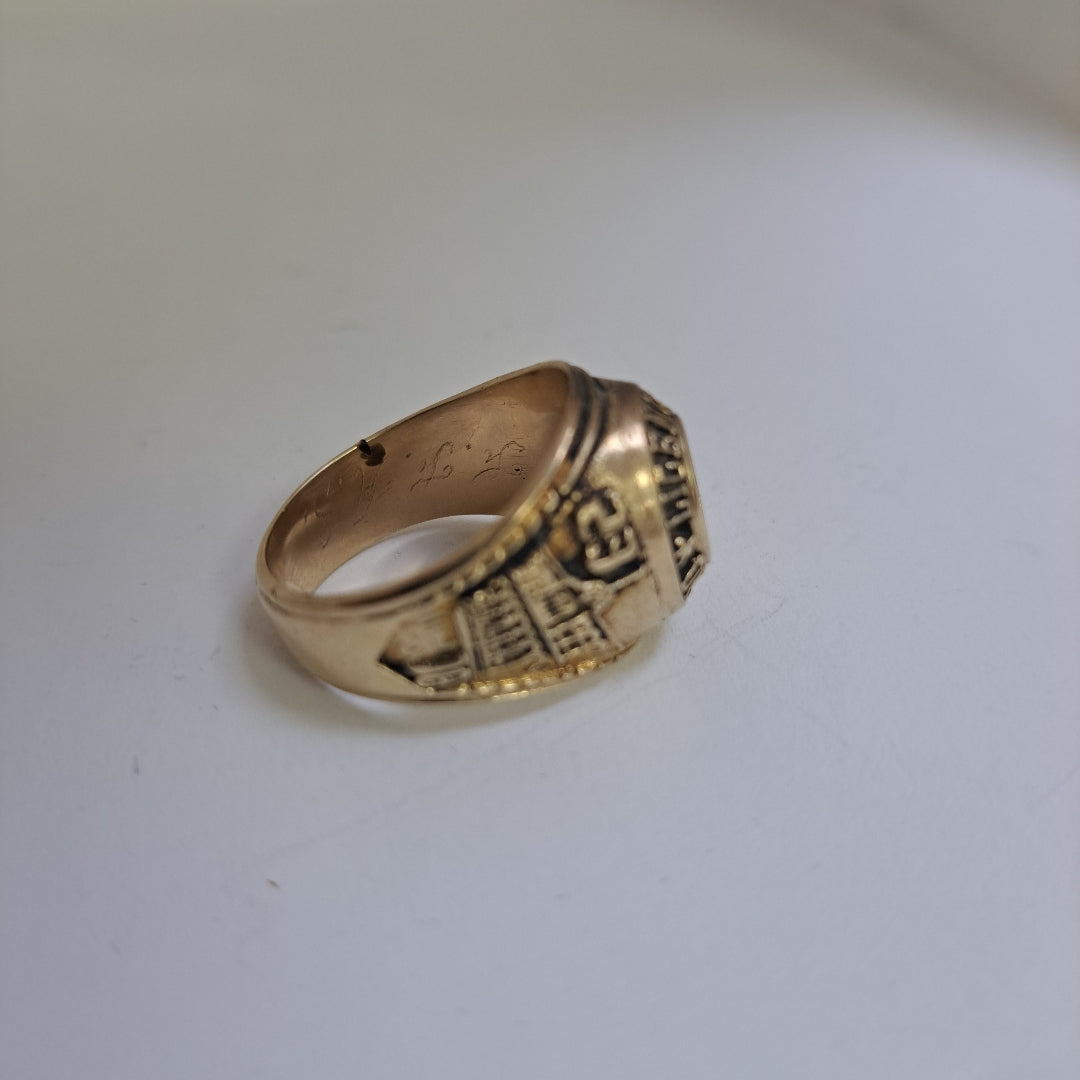 ANILLO DE GRADUACIÓN ORO 8 K 17.9 GRMS (SEMINUEVO)