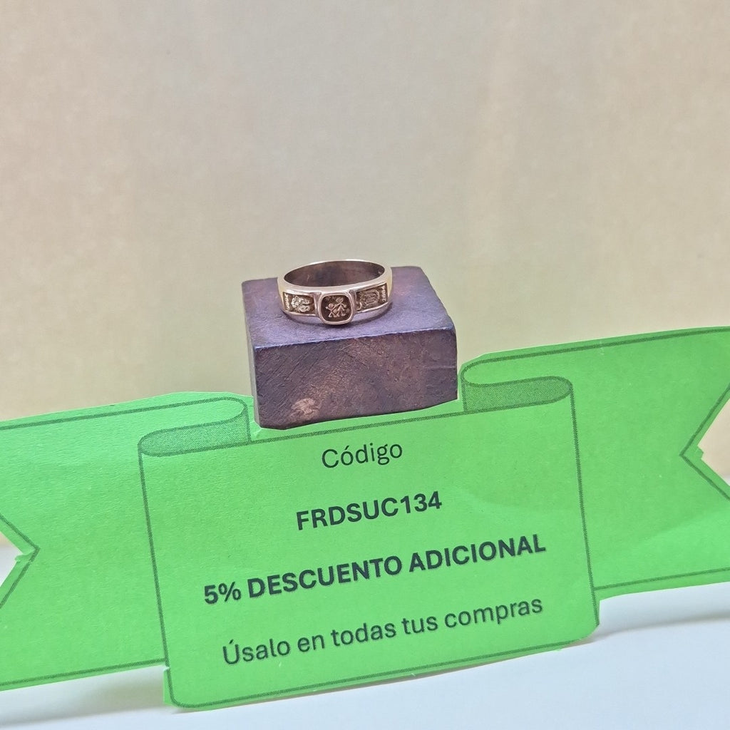 ANILLO DE GRADUACIÓN ORO 10 K 3.8 GRMS (SEMINUEVO)