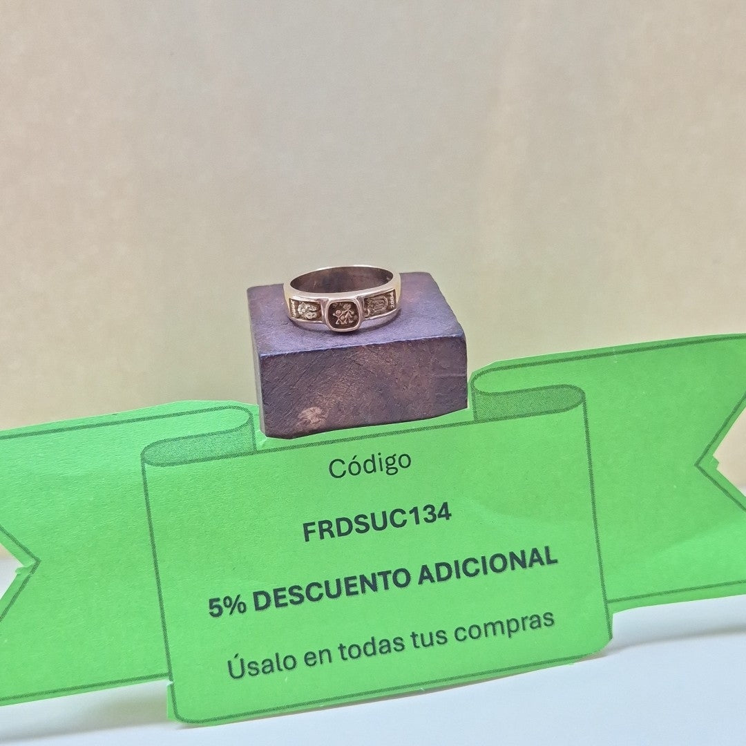 ANILLO DE GRADUACIÓN ORO 10 K 3.8 GRMS (SEMINUEVO)