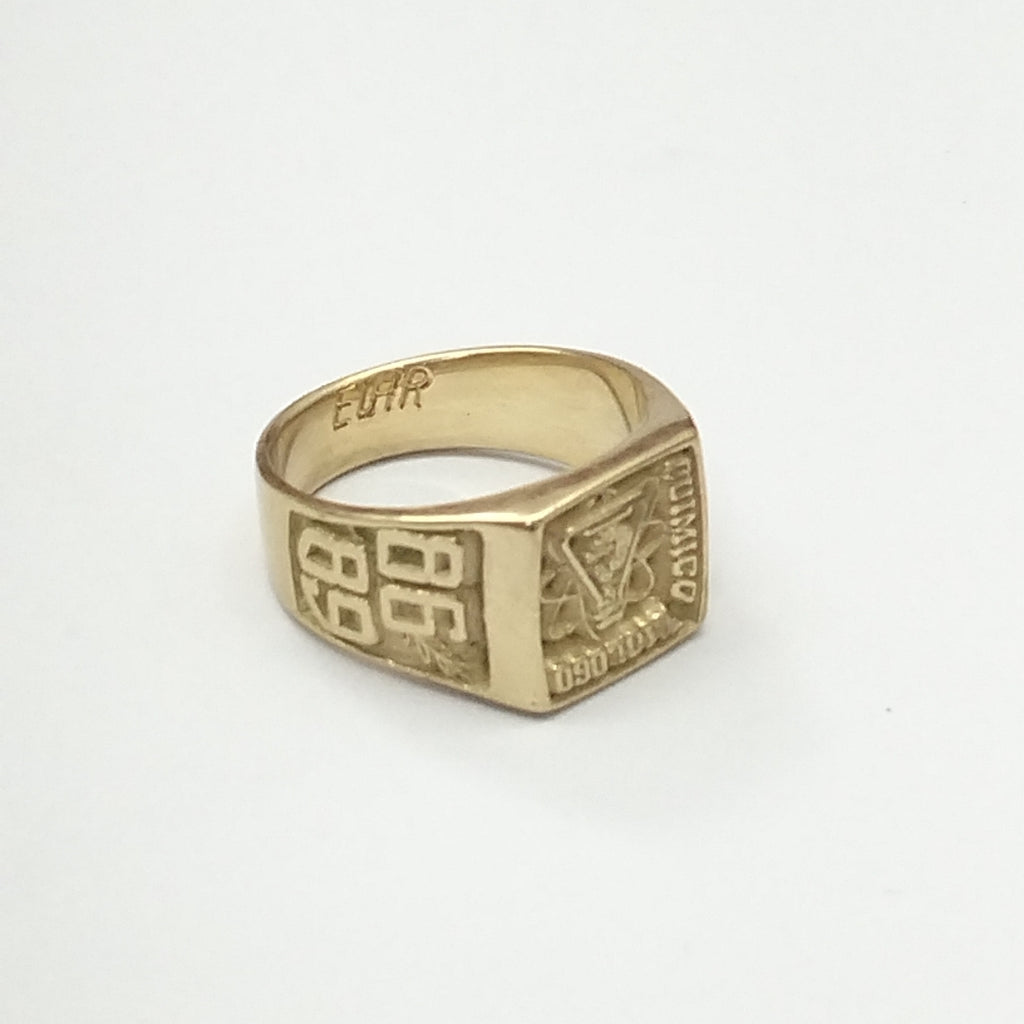 ANILLO DE GRADUACIÓN ORO 14 K 6 GRMS (SEMINUEVO)