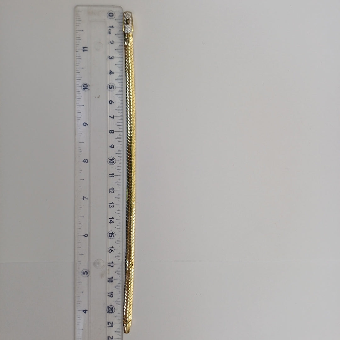 PULSERA CABALLERO MONACO ORO 10K 7.1 (NUEVO)