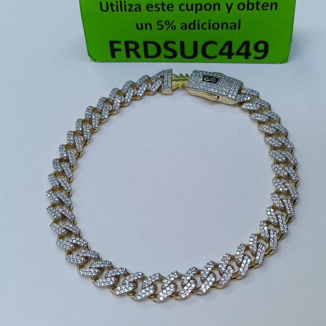 PULSERA MONACO ORO 10K 8 (NUEVO)