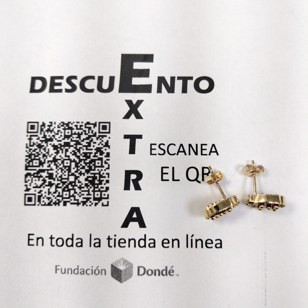 BROQUELES ORO 14K 2.6 (NUEVO)