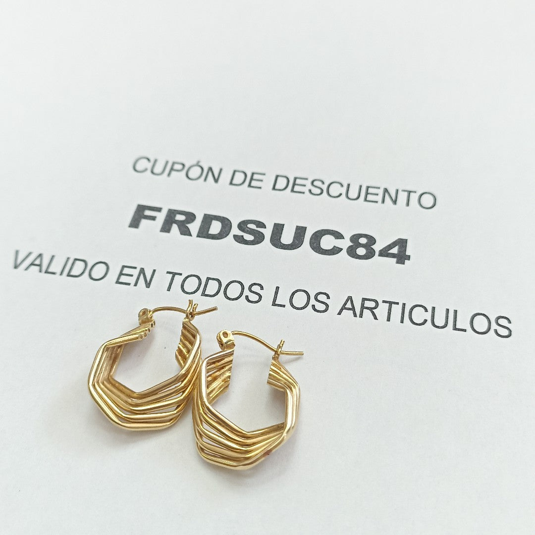 ARRACADAS PAR ORO 14 K 3.4 GRMS (SEMINUEVO)
