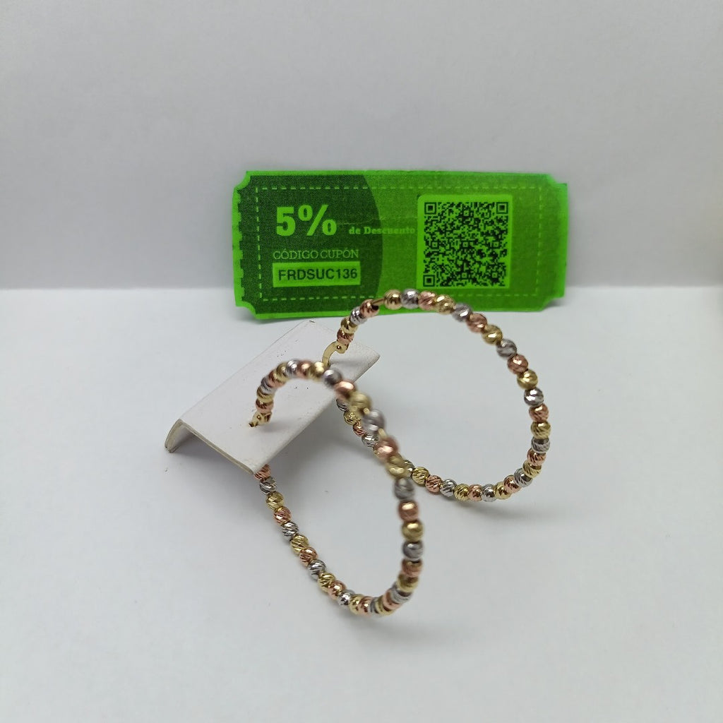 ARRACADAS PAR ORO, ORO COMBINADO 10 K 4.6 GRMS (SEMINUEVO)