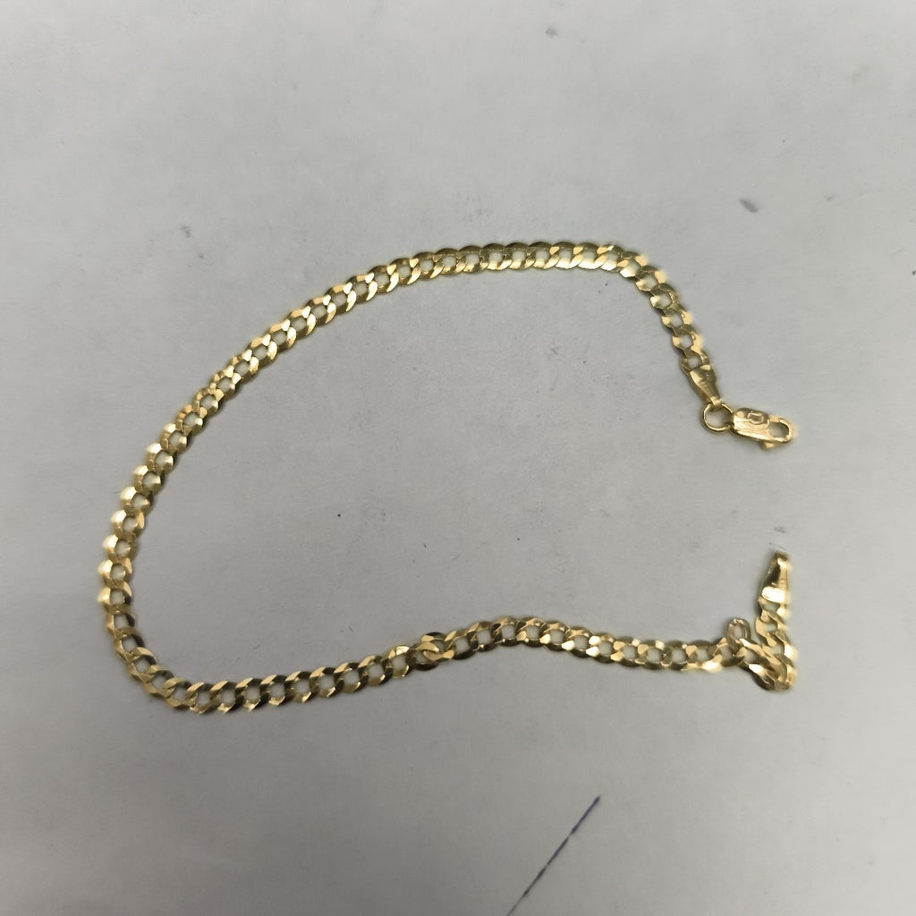 PULSERAS CABALLERO BARBADA AMARILLA ORO 14K 2.9 (NUEVO)