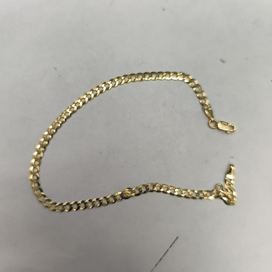 PULSERAS CABALLERO BARBADA AMARILLA ORO 14K 2.9 (NUEVO)
