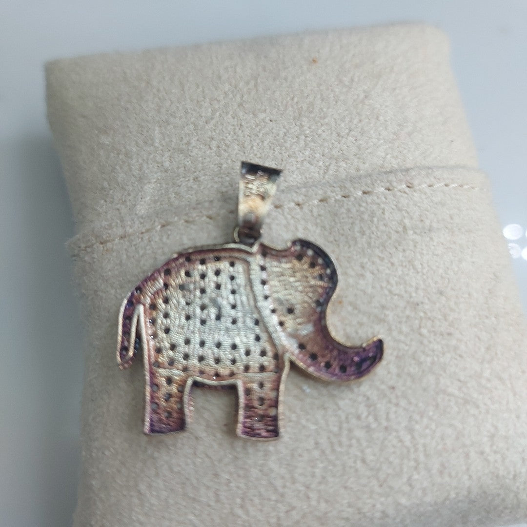 DIJE ELEFANTE C/CIRCONIAS PLATA .925 5.1 GR (NUEVO)