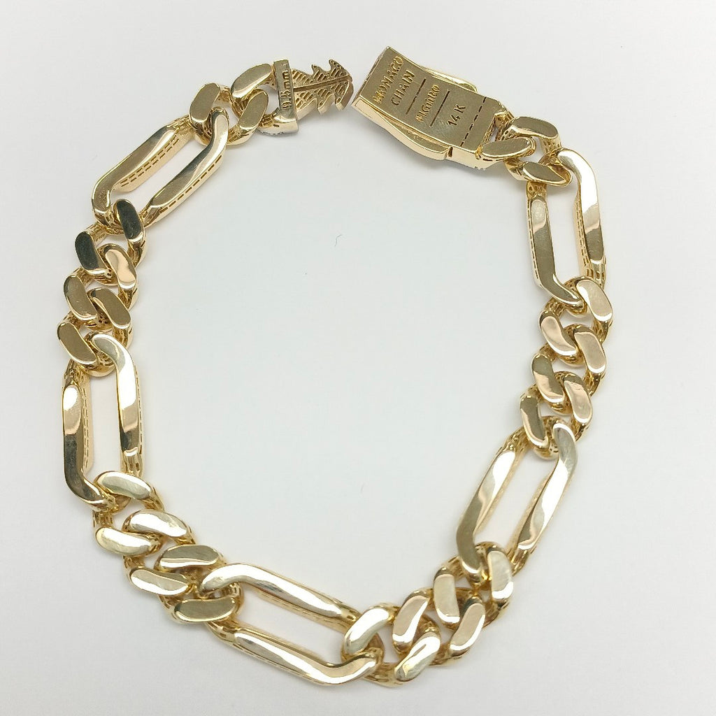 PULSERA CABALLERO MONACO ORO 14K 13.5 (NUEVO)