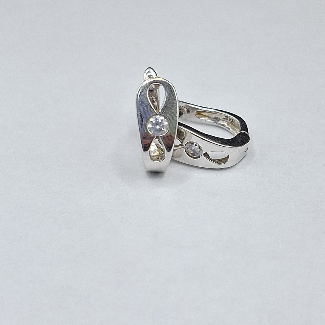 ARETES PAR ORO, ORO BLANCO 14 K 2.5 GRMS (SEMINUEVO)