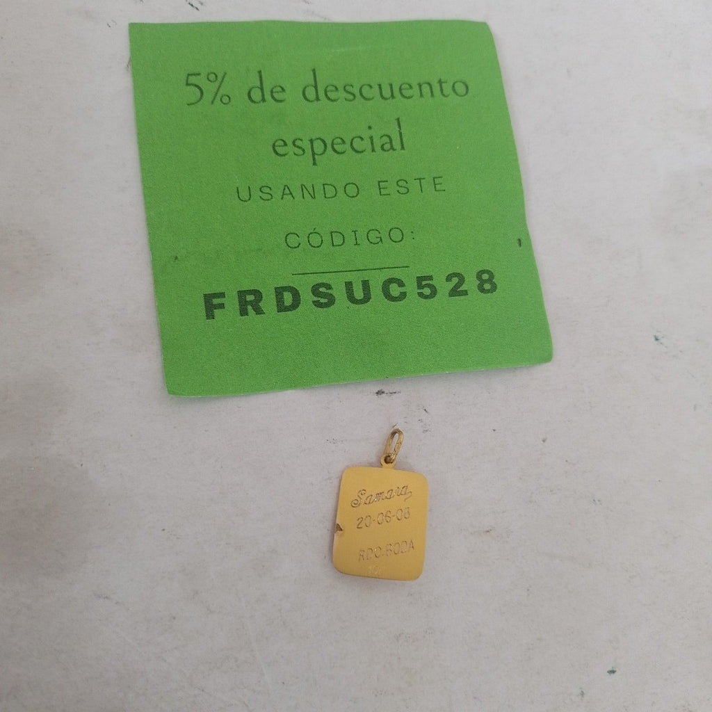 DIJE, MEDALLA RELIGIOSA ORO 10 K 2 GRMS (SEMINUEVO)