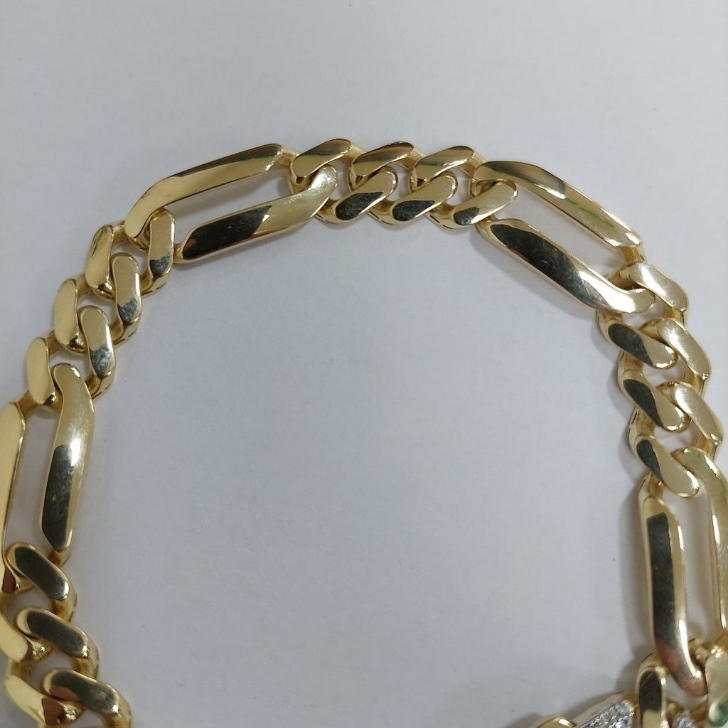 PULSERA CABALLERO MONACO ORO 14K 14.5 (NUEVO)