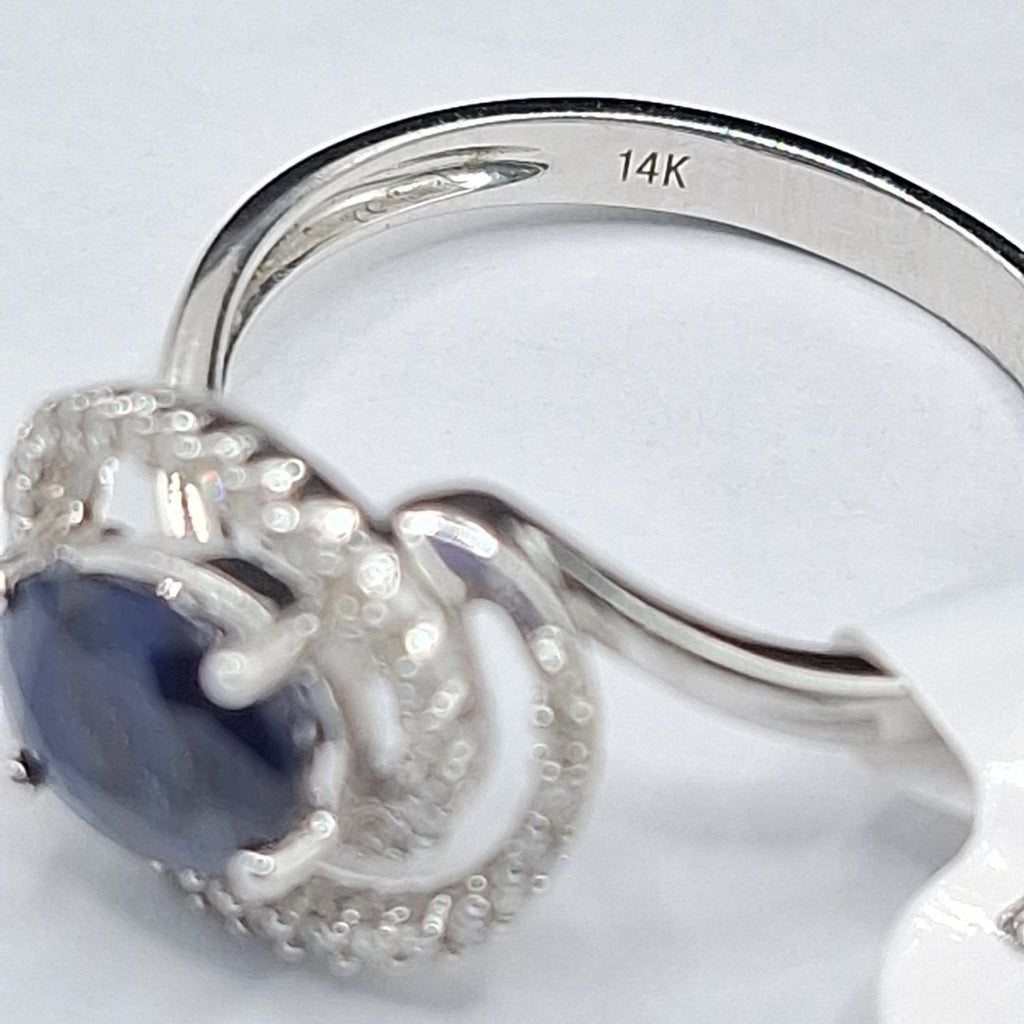 ANILLO ORO, ORO BLANCO 14 K 3.1 GRMS (SEMINUEVO)