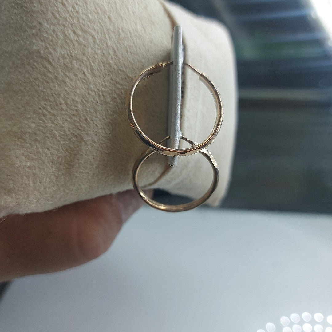 PAR ARRACADAS FACETADA PLATA .925 2.1 GR (NUEVO)