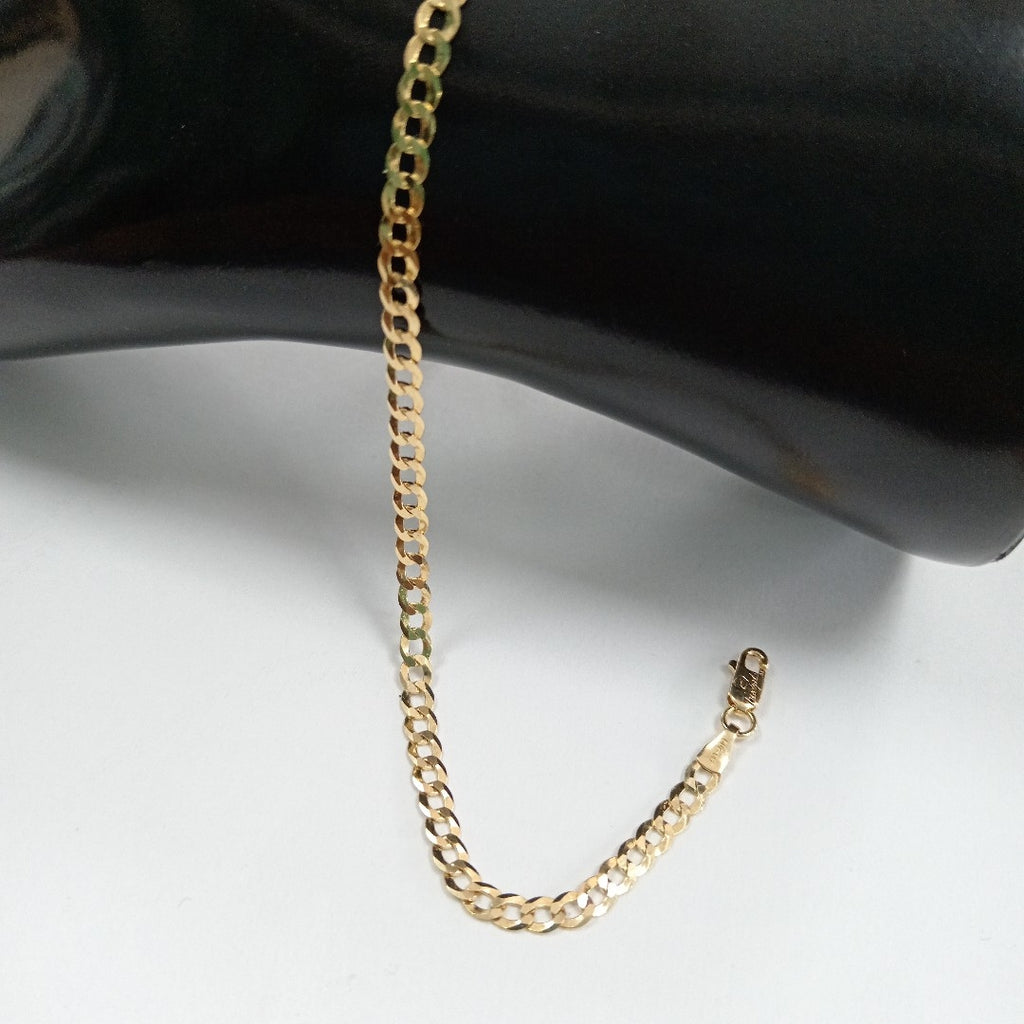 PULSERAS CABALLERO BARBADA AMARILLA ORO 14K 2.8 (NUEVO)