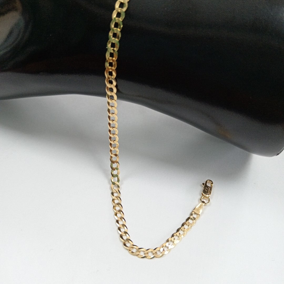 PULSERAS CABALLERO BARBADA AMARILLA ORO 14K 2.8 (NUEVO)
