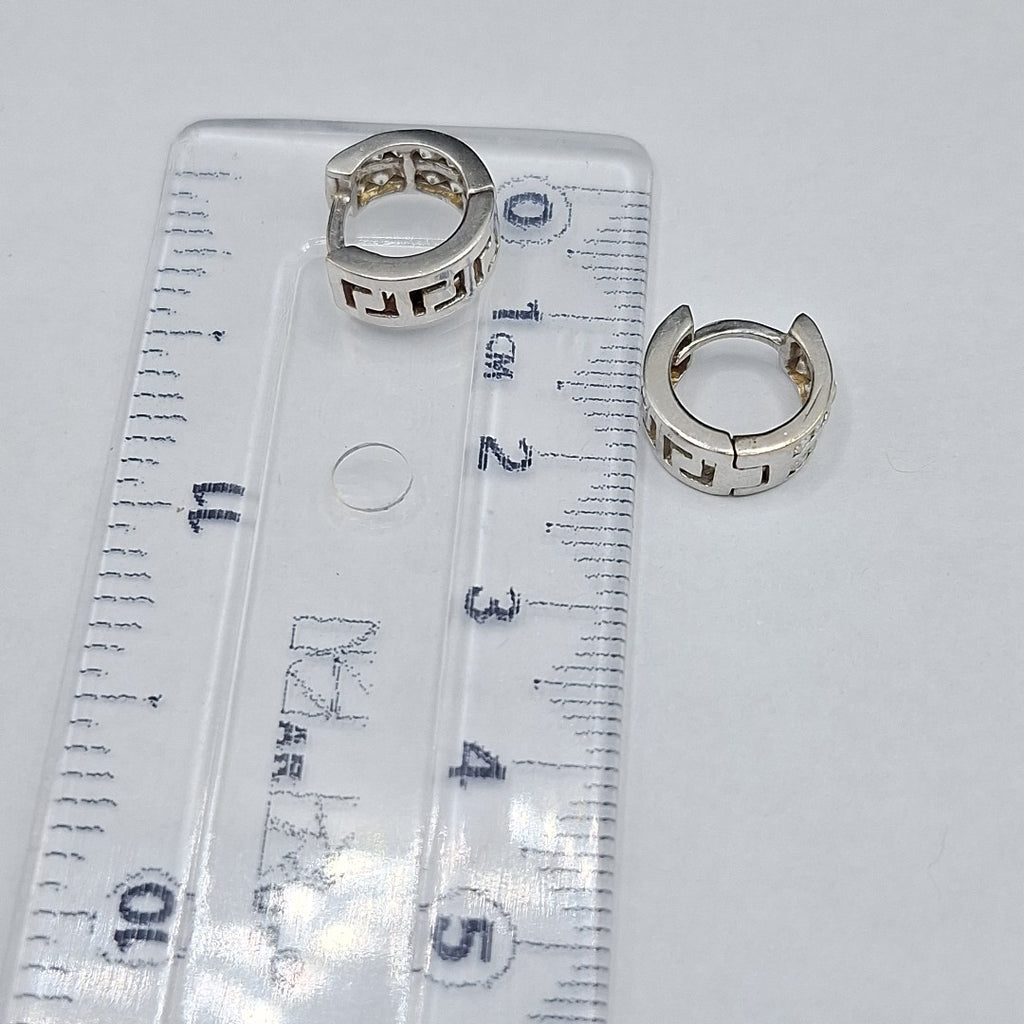 ARETES PAR ORO, ORO BLANCO 14 K 3.1 GRMS (SEMINUEVO)